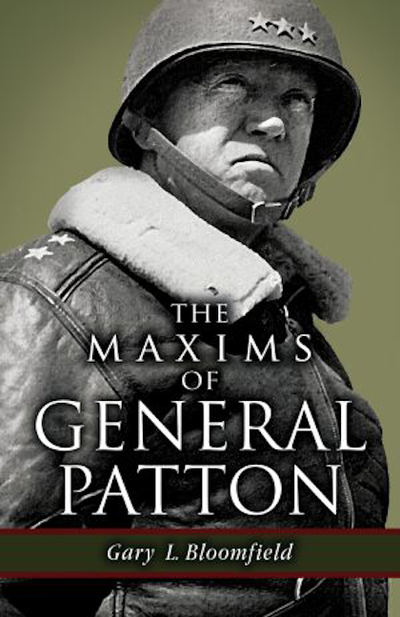 The Maxims of General Patton book cover featuring a WWII general in uniform