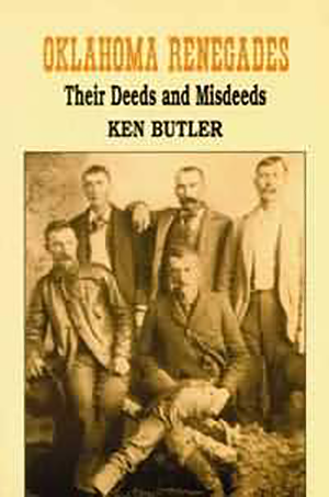 Oklahoma Renegades book cover with a sepia photo of five men in suits